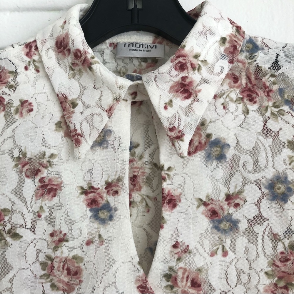 MOTIVI lace long sleeve blouse